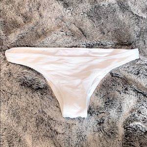 White ribbed bikini bottoms